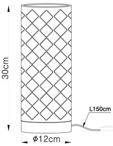 Globo 15584T1 - Asztali lámpa CINDY 1xE27/40W/230V