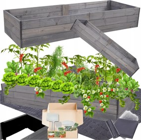 Magasított ágyás zöldséges fa virágtartó impregnáló 27x200x60