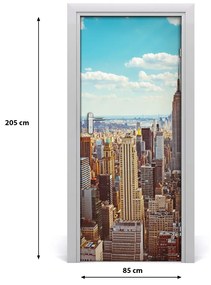 Poszter tapéta ajtóra New York-i járat madár 75x205 cm