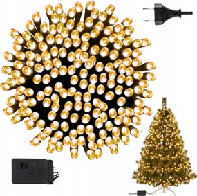 Karácsonyfa Lámpák 200 led Karácsonyfa Fények fehér meleg 8 üzemmód 16m