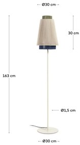 Állólámpa textil búrával (magasság 163 cm) Yuvia – Kave Home