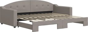 vidaXL tópszínű kihúzható szövet heverő 90 x 200 cm