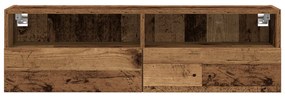 TV Fali Szekrény Régi Fa 100x30x30 cm Mérnök Fa