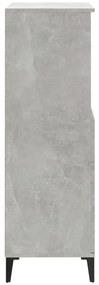 betonszürke szerelt fa magasszekrény 60 x 36 x 110 cm