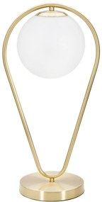 Asztali lámpa 50 cm, arany, fehér - PELOTE