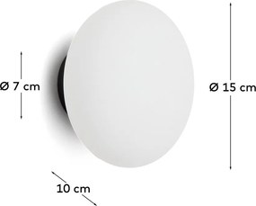 Fehér-fekete fali lámpa ø 15 cm Bamila – Kave Home