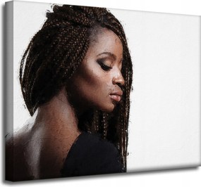 Vászonkép Pózoló Nő Fekete Haj 50x40 cm Ajándéknak is tökéletes