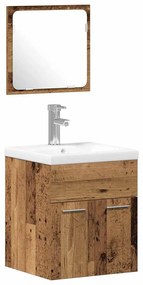 Fürdőszobai Bútor Szett 3 pcs Öreg fa 41 x 38.5 x 46 cm Faanyag