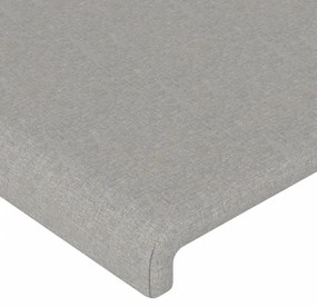 világosszürke szövet LED-es fejtámla 90x5x78/88 cm