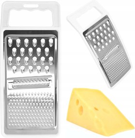 Konyhai zöldségreszelő, acél, fehér