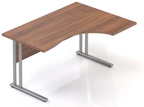 Visio ergonomikus asztal 140 x 100 cm, jobb, dió