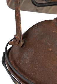 Dönthető ipari reflektor rozsdabarna fával - Gina