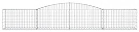 6 db íves horganyzott vas gabion kosár 400x50x60/80 cm