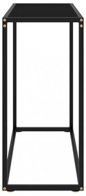 fekete edzett üveg tálalóasztal 80 x 35 x 75 cm