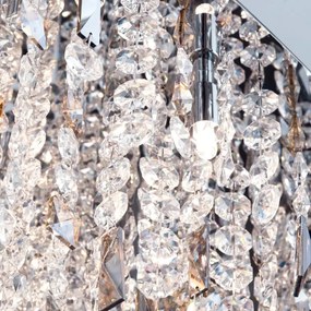 Orion - Kristály csillár zsinóron CRYSTALRIVER 21xG9/40W/230V fényezett króm