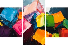 Kép - Színes kockák (90x60 cm)