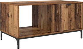vidaXL Dohányzóasztal fiókkal Öreg fa 90 x 49 x 46 cm Faanyag