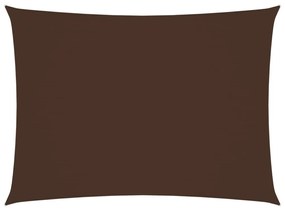barna téglalap alakú oxford-szövet napvitorla 5 x 6 m