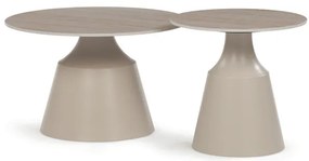 Dohányzóasztal 70 × 70 × 44 cm, kerámia, travertin CT-F4152 TRV