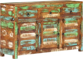 vidaXL tömör újrahasznosított fa tálalószekrény 110 x 30 x 65 cm