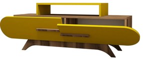 TV asztal Rose Walnut sárga