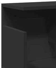 fekete szerelt fa faliszekrény 100 x 20 x 30 cm