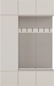 HAGA III 1SZ2W előszobafal, 150x238x35 cm, kasmír