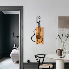 Gitar fém fali dekoráció, 39×93 cm