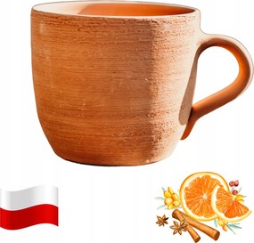 Fűtőpohár 700 ml. Természetes agyag.Tanulmányok Tanúsítvány ajándék