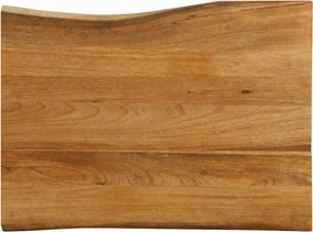 vidaXL tömör mangófa természetes élű asztallap 80 x 60 x 2,5 cm