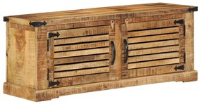 Cipőpad 110x38x45 cm Tömör Fa Rusztikus Mangó