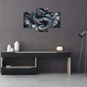 Kép – Sárkány a füstben (90x60 cm)