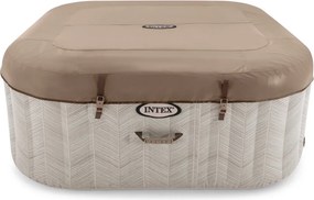 Jacuzzi, INTEX Chevron Deluxe Square S2, 175 x 175 x 71 cm, chevron mintás, 4 személyes, 140 buborékfúvókás, sósvizes rendszer, mobilalkalmazás vezérlés (28446)