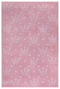 Rózsaszín gyerek szőnyeg 160x235 cm Crowns – Hanse Home