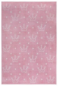 Rózsaszín gyerek szőnyeg 120x170 cm Crowns – Hanse Home