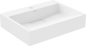 Mexen Ava konglomerát pult mosdó 1/O 50 x 38 cm, fehér - 23015001