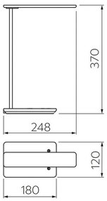 Lámpa Asztali TRITTON 6W, 340lm, AC220-240V, 4-CCT, Wireless töltő, USB, PF>0,5, RA>80, fehér