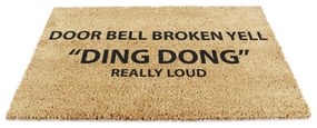 Kókuszrost lábtörlő 40x60 cm Yell Ding Dong – Artsy Doormats