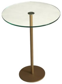 Kisasztal SOCIAL 50x40 cm arany/átlátszó