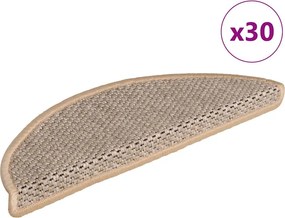 vidaXL 30 db lépcsőszőnyegek öntapadós szizál kinézetű 56x17x3 cm
