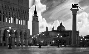 Fotótapéta Velence fekete-fehér San Marco 254x184 vinil +ragasztó