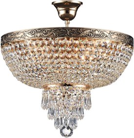 MAYTONI DIA890-CL-05-G PALACE Kristály Mennyezeti Lámpa Antik Arany E27 IP20