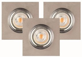 Spot-Light 2515336 - 3 db LED beépíthető lámpa VITAR 1xGU10/5W/230V beton