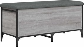 vidaXL szürke sonoma színű szerelt fa tárolópad 102 x 42 x 45 cm