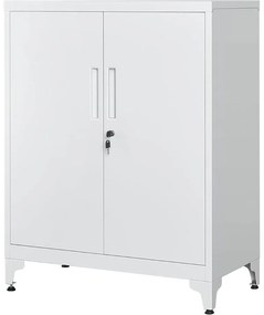 SONGMICS irattartó szekrény, zárható multifunkciós tárolószekrény,matt szürke