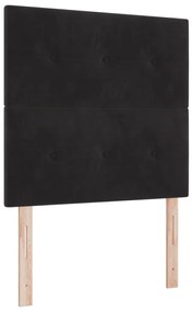 Boxspring Ágy Matraccal Fekete 120x200 cm Bársonyos
