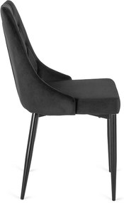 Fekete Bársony Étkezőszék CORK