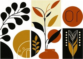 Poszter 20x15cm Botanikus kollázs