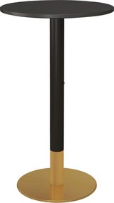 HOMCOM Kerek bárasztal Bistro asztal Magas étkezőasztal Modern stílus Acél keret dim. 60L x 60W x 102H cm Fekete | Aosom