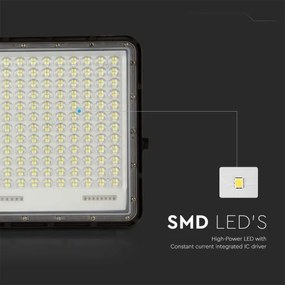 LED Kültéri napelemes reflektor LED/30W/3,2V 4000K fekete + + távirányító